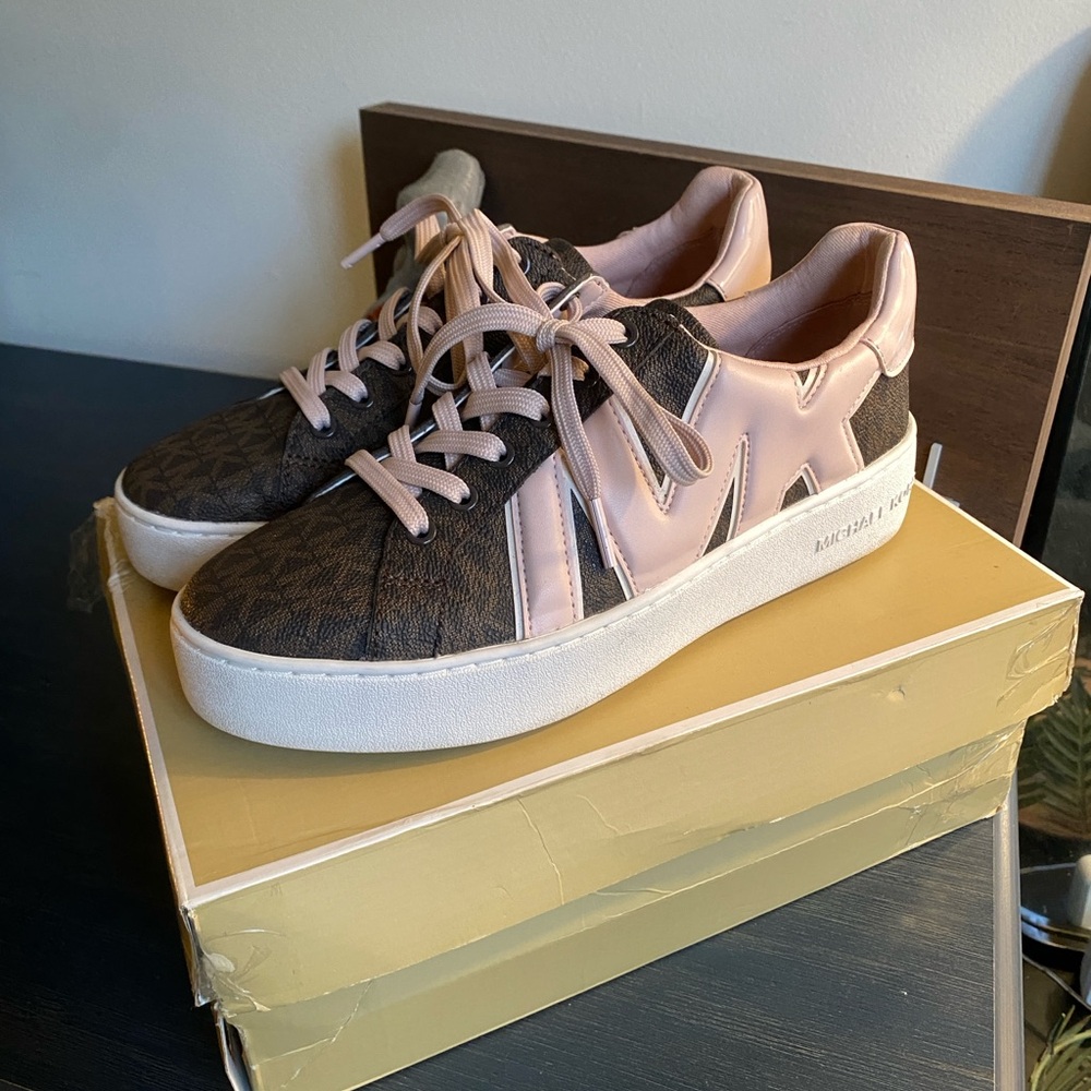 Michael Kors Pink and Brown Women's Sneakers